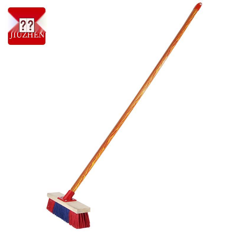 JiuZhen Long Handle Hard Bristle Floor Cleaning Brush 25cm