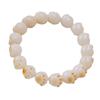 Women's Natural White Jade Charcoal-Grilled Bodhi Root Cat Paw Bracelet with Finger-Wrapped Prayer Beads