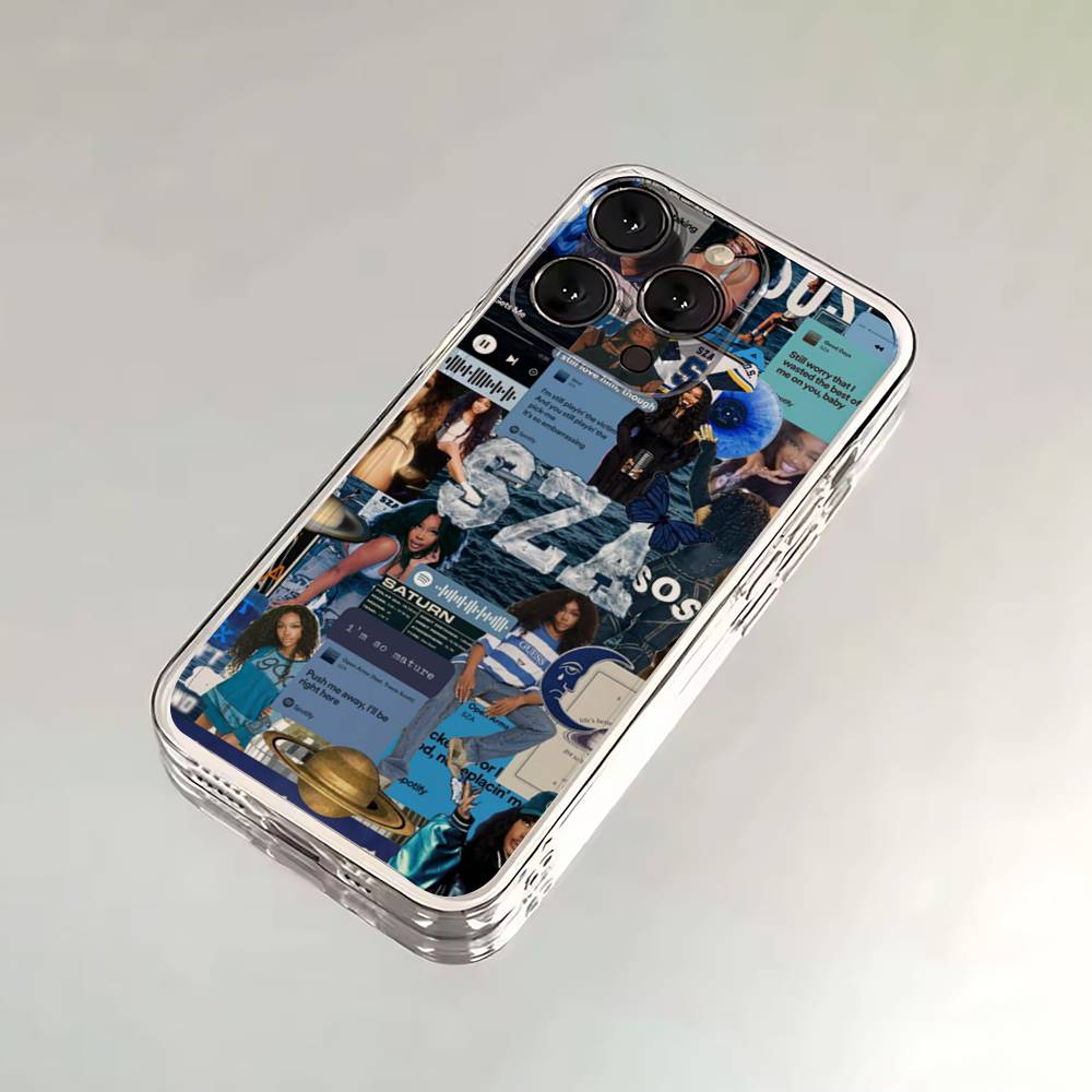 

Singer S-SZA lana Phone Case For iPhone 16,15,14,13,12,11 Plus,Pro,Max,XR,XS,X,7,8 SE,Mini Transparent Silicone Soft iPhone11PROMAX