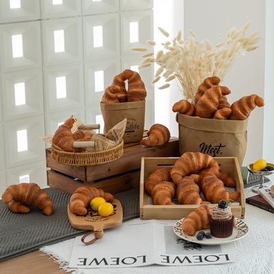 Simulation Croissant  Artificial Bread Model Fake Doughnut Home Decor Cake Shop Bakery Window Display Ins Photography Props