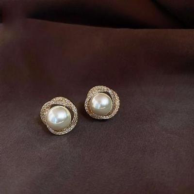 Elegantes Brincos Espirais de Pérola 2023: Prata 925 de Alta Qualidade para Mulheres.