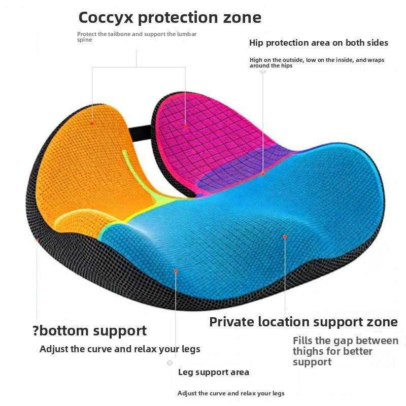 1PC Shape Memory Foam Orthopedic Cushion, Ergonomic Coccyx Cushion, Adjustable Seat Cushion Width, for The Office,car
