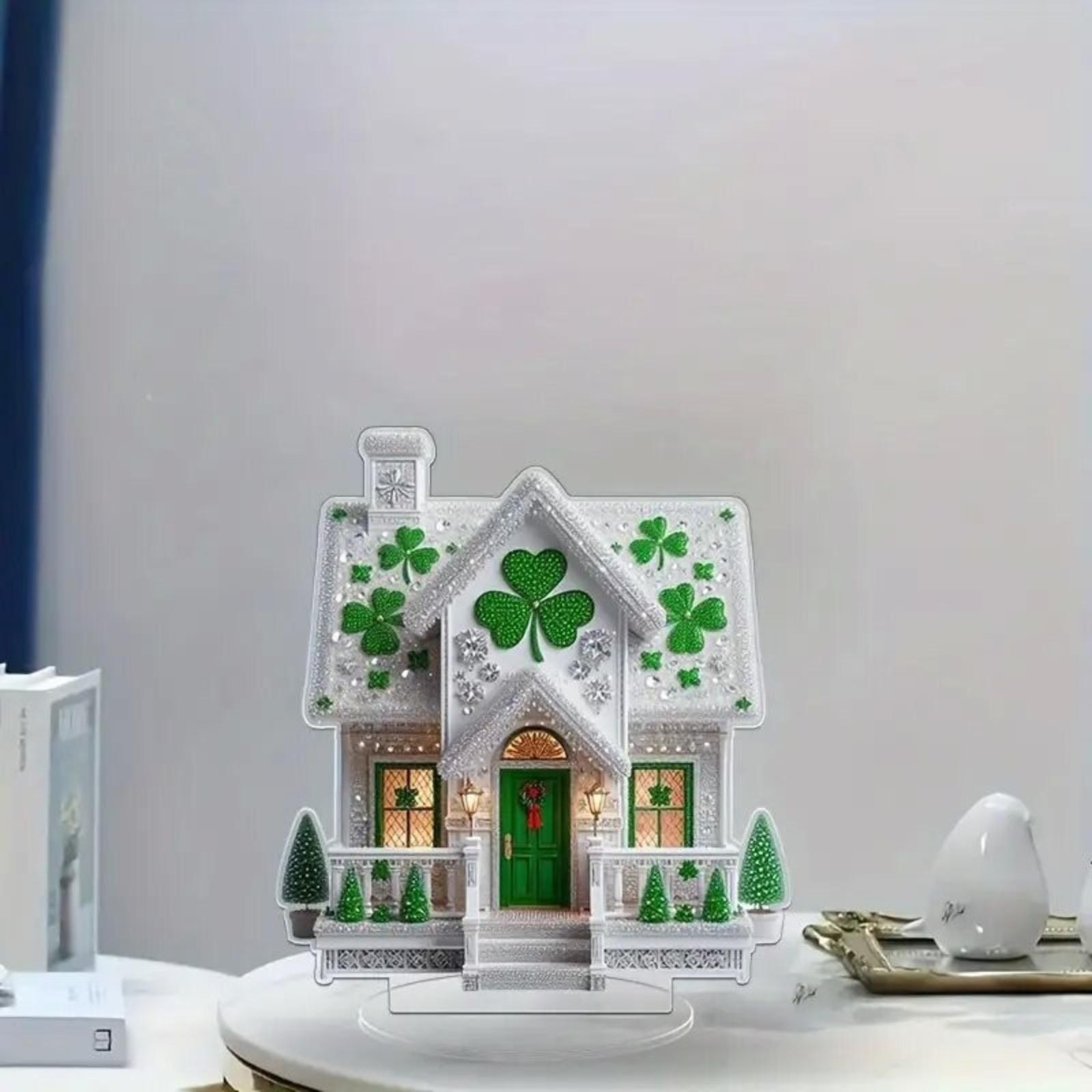 Acrylic Painting House Ornaments 2D Gemstone Art Home Desktop Decoration One Size