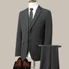 Men's Slim-Fit Business Casual Suit Set for Weddings and Interviews