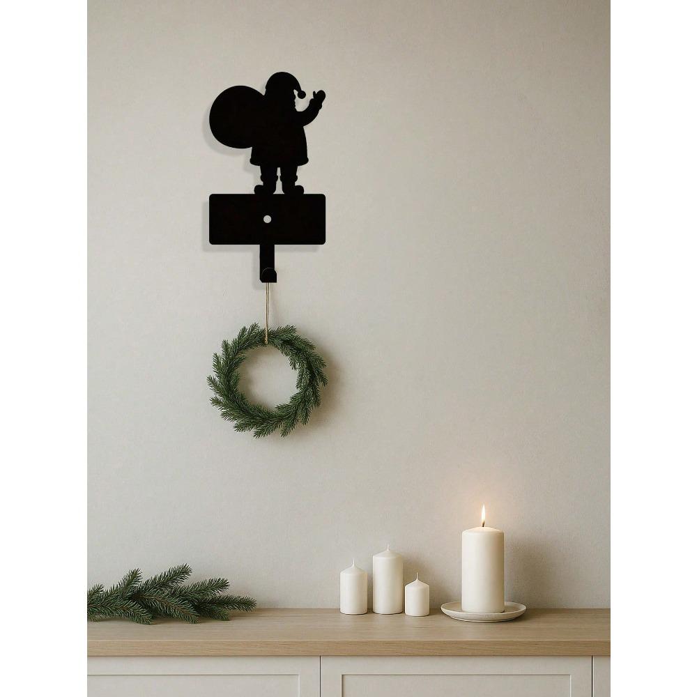 Durable Black Iron Mug Hanger For Wall, Christmas Gift Hook, Key Holder, Ornament Display, Holiday Home Decor For Indoor Use