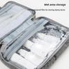 Foldable Waterproof Toiletry Bag Travel Cosmetic Organizer Dry/Wet Compartment Separation SpaciousChristmas Gift for Men Holiday