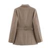 Spring 2025 Women's Houndstooth Belted Slim Fit Suit