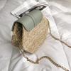 Yogodlns Borsa in paglia per donna Borse in pelle PU di nuova moda Borsa estiva in rattan da spiaggia per donna
