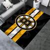 Tappeto Boston Bruins per Soggiorno Camera da Letto Casa Decorazione Divano, Tappetino Antiscivolo per Giochi Bambini