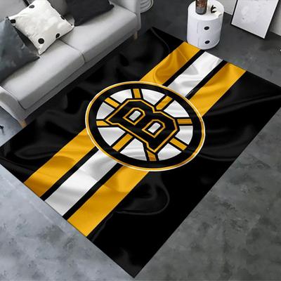 Boston Bruins Carpet Rug for Living Room Bedroom Home Sofa Decoration,Kids Play Non-slip Floor Mat