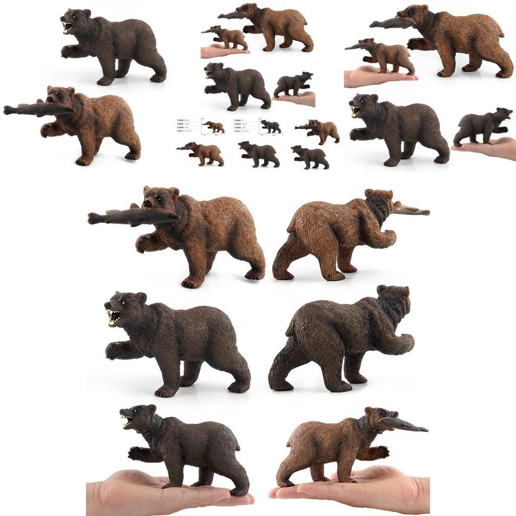 Realistic Black Bear And Brown Bear Forest Animal Model Figurines Perfect For Kids