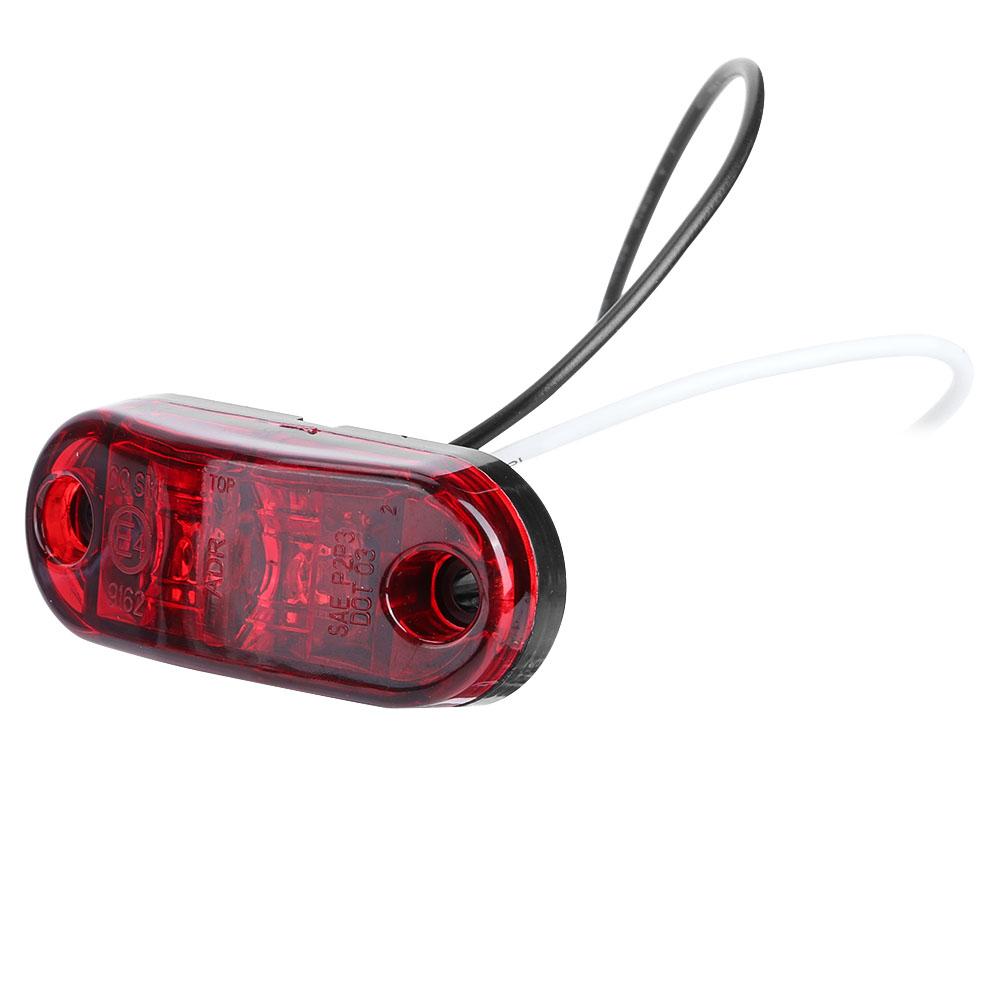 4X 2 LED Auto Car Truck Trailer Caravan Side Marker Light Clearance Lamp 12V 24V Red