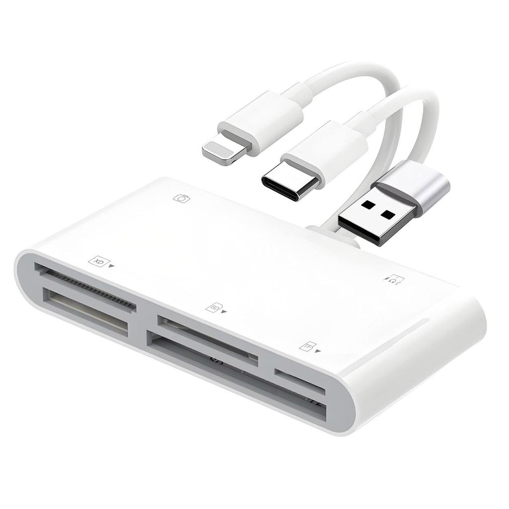 Apple Typ-C Multi-Kartenleser: XD, MS, CF, TF, SD, USB und Festplattenerweiterung für mobile und Computergeräte