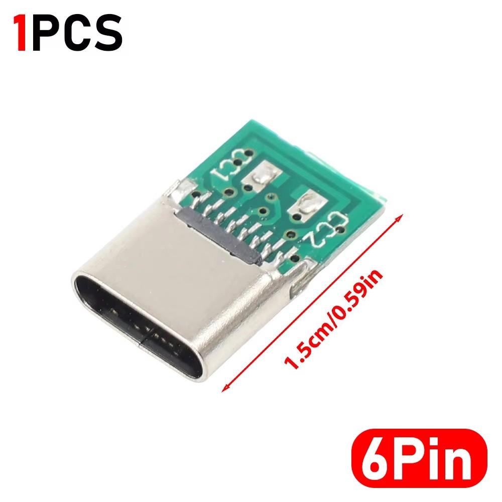 

USB Type C Connectors 5 Pin/6 Pin Connector Female Socket Receptacle Adapter PCB Board Port USB-C Power Jack Accessories