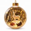 Acrylic Material Christmas Ball Ornament Transparent Design Santa Claus Pendant  Holiday Decoration