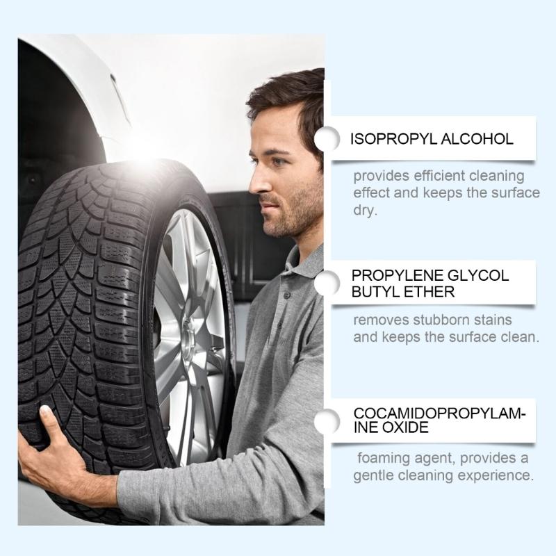 Car Ceramic Tire Dressing Black Wet Look Tire Shine Protectant Wheel Shine Sprayer for Deep Glossy Finish