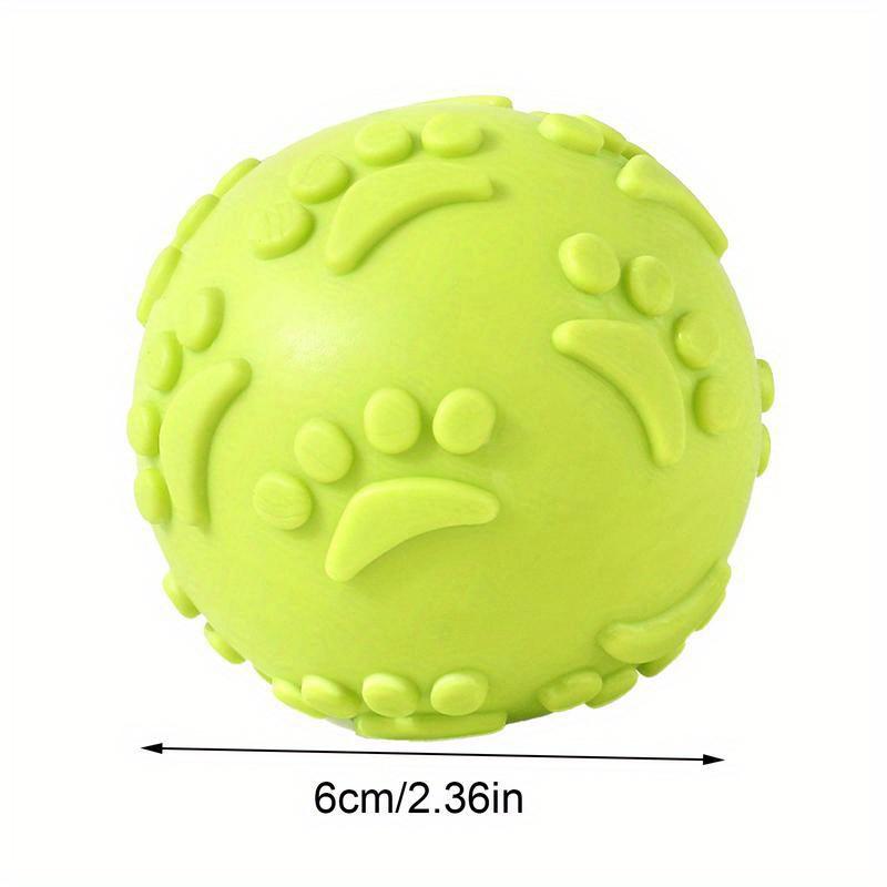 Dog Chew Squeaky Toy Ball Footprints Toy Balls Wear And Bite Resistant Dog Teeth Grinding Toy Small Medium And Large Breeds Pet Toys