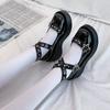 Schuhe Lolita-Schuhe Damen-Plateau-Mary-Janes mit Sternschnalle und Riemen, Mary Janes für Damen, überkreuzt, Mädchen, Nieten, lässig, Kawaii-Schuhe