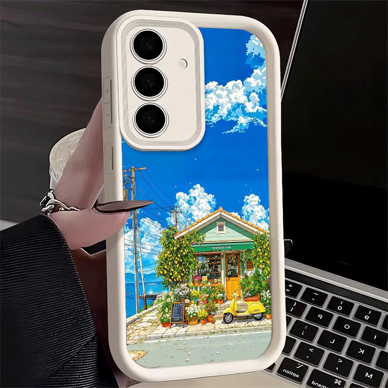 

Phone Case for Samsung Galaxy S26 S25 Ultra S24 FE Anime Aesthetic Scenery Shell S23 Plus S22 + S21 S20 5G Soft Silicone Funda Samsung S25 Plus