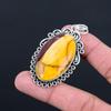 925 Silver Oval Mookaite Gemstone Bezel Anniversary Engagement Trendy Pendant