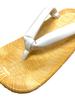Asakusa Geta Sandals with White Straps and Cowhide Soles Kimono and Japanese Shoe Men's Japanese-Made (For Yukata) (White, Sizes, Adult, Alphabet, L)