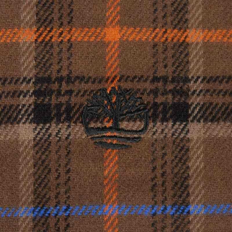 Timberland Casual Sports Plaid Pattern Single-Breasted Long Sleeve Shirt Men Shirts Chocolate A666Y-BK2