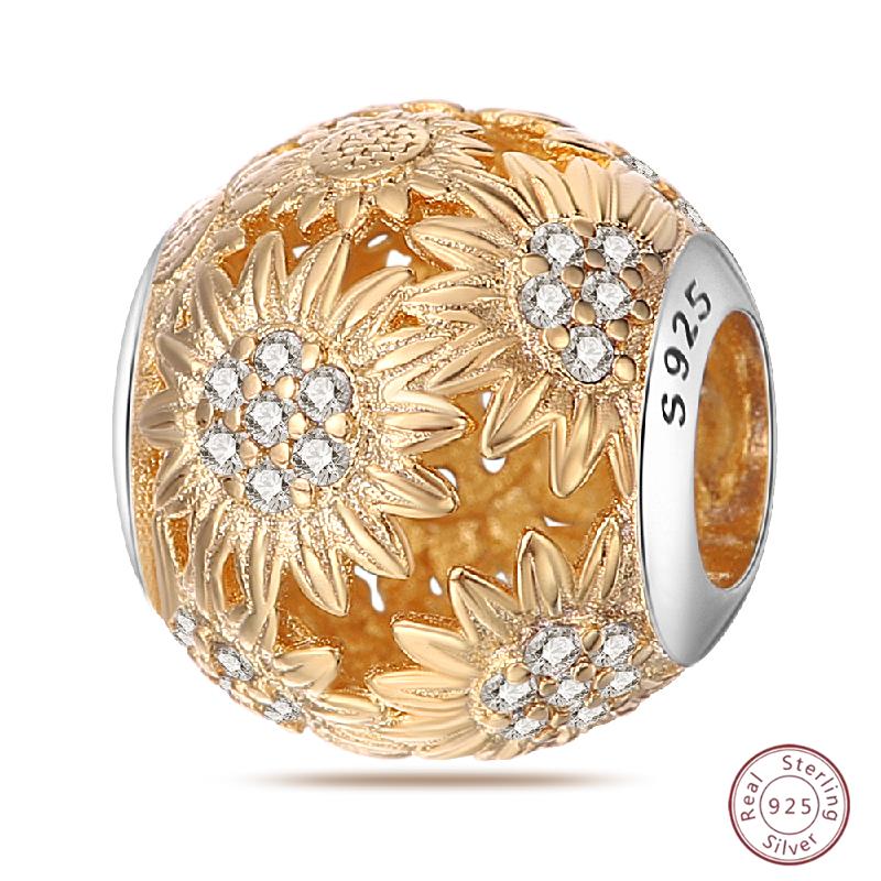 

100% Медные бусины-подвески в виде подсолнуха 3 мм для самостоятельного изготовления праздничной изысканной бижутерии в подарок