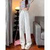 High Waist Wide Leg Jeans Damen Frühling und Herbst neu kleine lockere und dünne Trend gerade schmale Version Wischhose