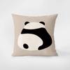 Simple Black and White Cartoon Pillowcase Interior Decoration Office Living Room Home Pillowcase
