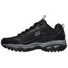 Energy Fabric Mesh Leather Comfortable Fashion Low-Top Dad Shoes Men Sneakers Black Gray 50081-BBK