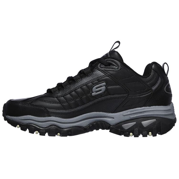 Skechers Energy Fabric Mesh Leather Comfortable Fashion Low-Top Dad Shoes Men sneakers Black Gray 50081-BBK 45