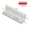 Stainless Steel L-Shaped 6-Hole 90° Angle Bracket for Shelves, Tables, and Chairs