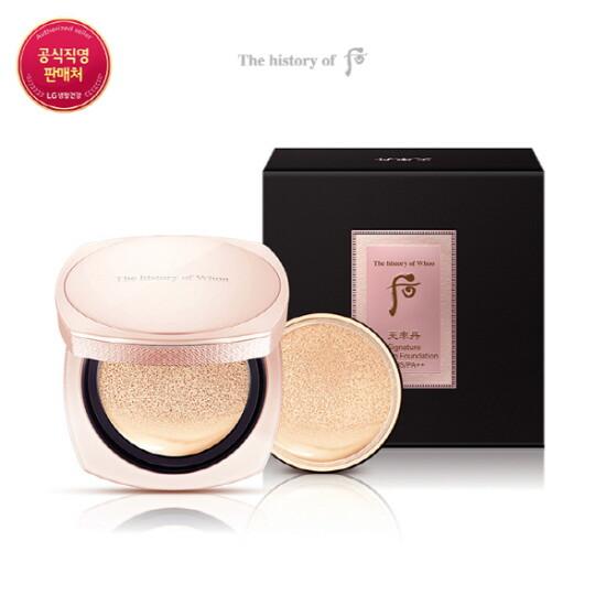 The history of whoo Fond de teint coussin Cheonyuldan Hwayul Signature (coussin Signature Hwayul) SPF35/ PA++ 15 g* 2 unités (principal + recharge)
