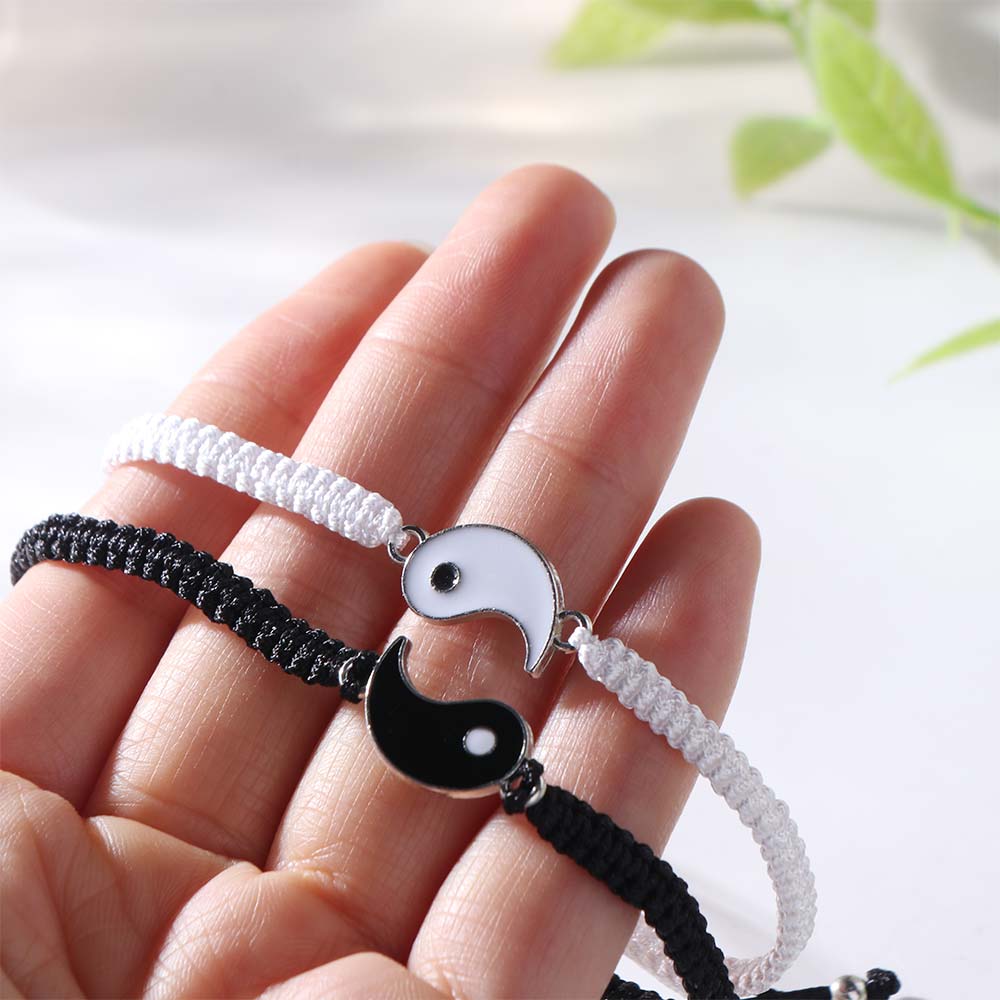 1 Pair Yin and Yang Taichi Friend Bracelet Bagua Taichi Hand Rope Taichi Bracelets  Men Women
