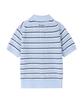 BROMPTON LONDON W Stripe Half Sleeve Knit - Sky Blue (P262Wkt132)