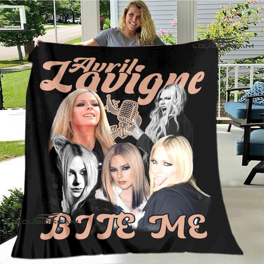 Singer AVRIL LAVIGNE Printed blanket Flannel Warm blankets Soft and comfortable blanket bed linings cubre cama Birthday Gift