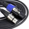 HBU 10-Foot SpeakOn XLR Cable 2-Pack Male to Female Extension Wire Pro DJ PA Microphone Connection Twist Lock
