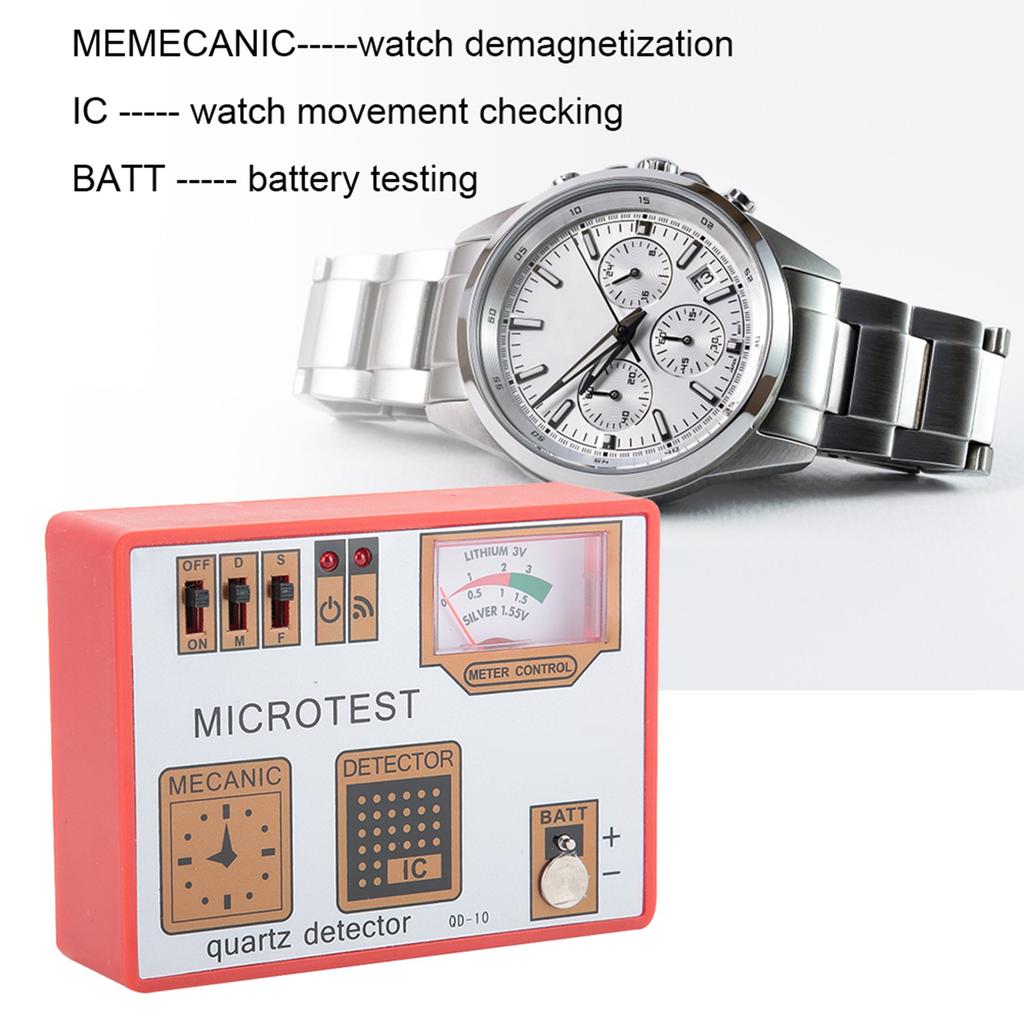 Watch Battery Tester Quartz Movement Tester Demagnetization Watch Repairing Tool