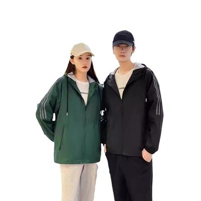 Frühlings- und Herbstmäntel für Damen und Herren, klassische Drei-Streifen-Kapuzenjacke, sportlich-lässige, trendige Herrenjacke
