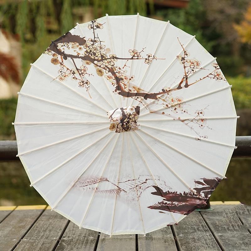 Ancient Lotus Flower Umbrella for Women Hanfu Antique Oil Paper Umbrella Photography Props Dance Performance Parasol
