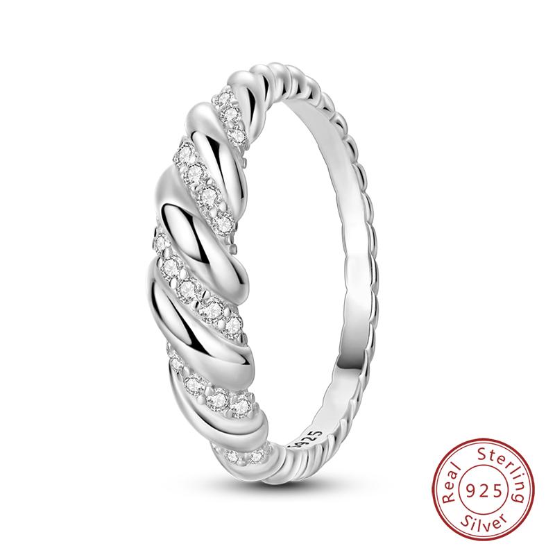 925 Silver Heart Shaped Infinite Minimalist Rings Hollow Celtic Knot Rings For Women Elegant Engagement Wedding Jewelry
