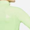 Nike T Shirts Women's Green Stand Collar Moderate Straight Fit DM7569-345