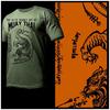 Muay Thai Thailändsk boxning Thailand kampsport strid yantra tigerbröl t-shirt Unisex T-shirt