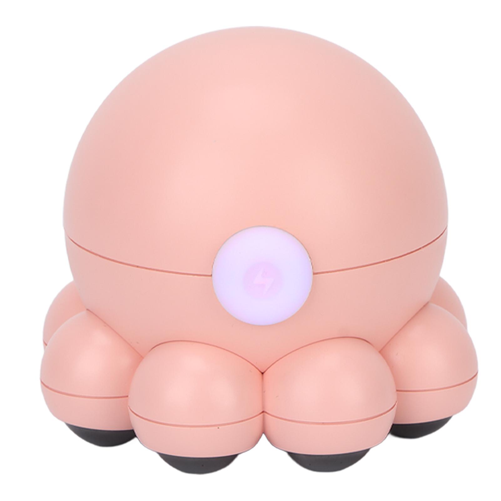 

Портативный электрический массажер с вращением на 360 градусов, магнитные шарики снимают усталость, 2 нагревательных элемента для шеи розовый