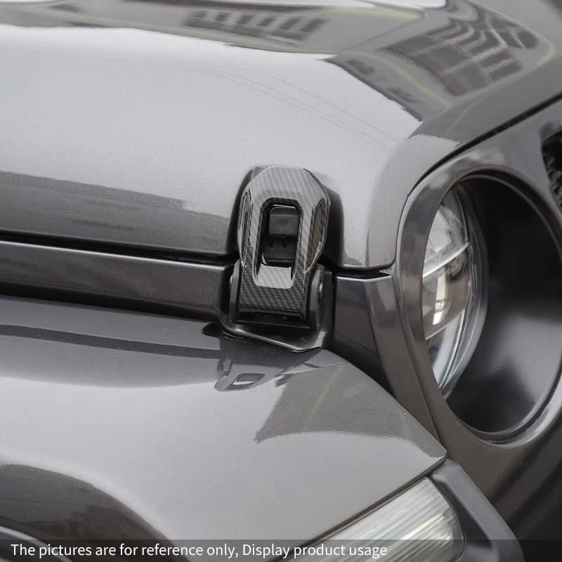  Fit For Jeep Wrangler JL For JT Gladiator 2018 Up ABS Front Engine Hood Ornament Decoration Cover Protective Sticker Car Exterior Accessories