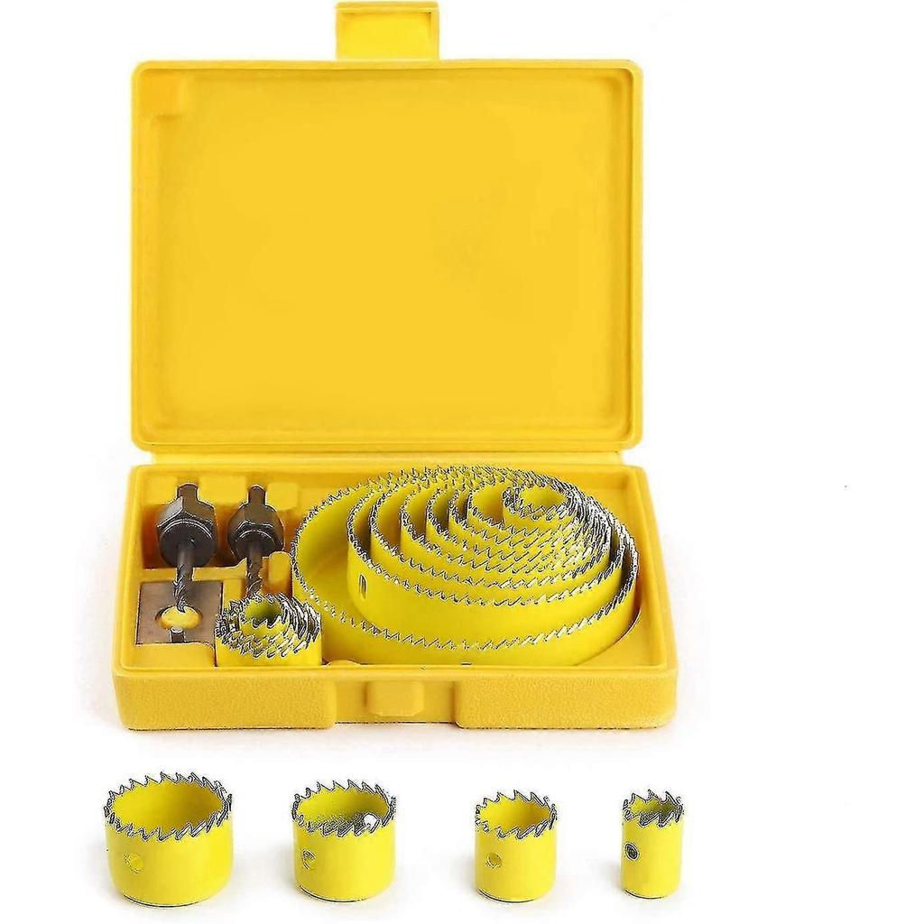 Hole Saw Box, Hole Saws Trepan 19~127mm Complete Kit In Box With Mandrels And Devices