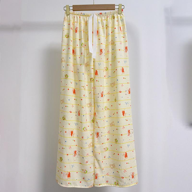 Cloud Cotton Cartoon Pajama Pants: Women's Loose, Breathable, Casual Long Pants for Spring/Summer - Youth Home Essential