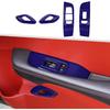 Jimen Fit for Dodge Challenger 2015-2023, 4PCS Inner Door Handle Cover & Window Lift Switch Panel Trim (Carbon Fiber)