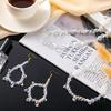 300pcs Mixed Sizes Crystal Rondelle Light AB Gems Loose Beads Clear Crystal Glass Crafts Shiny Jewelry DIY Necklace Kit