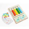 Montessori Rotating Gear Maze: Four-Color Shape & Color Enlightenment Wooden Toy for Children